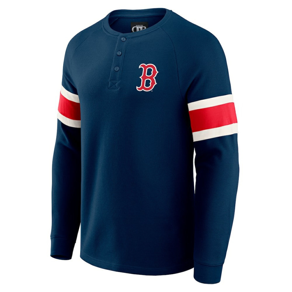 Boston Red Sox Darius Rucker Collection by Fanatics Waffle-Knit Raglan Long Sleeve Henley T-Shirt - Navy T-shirts