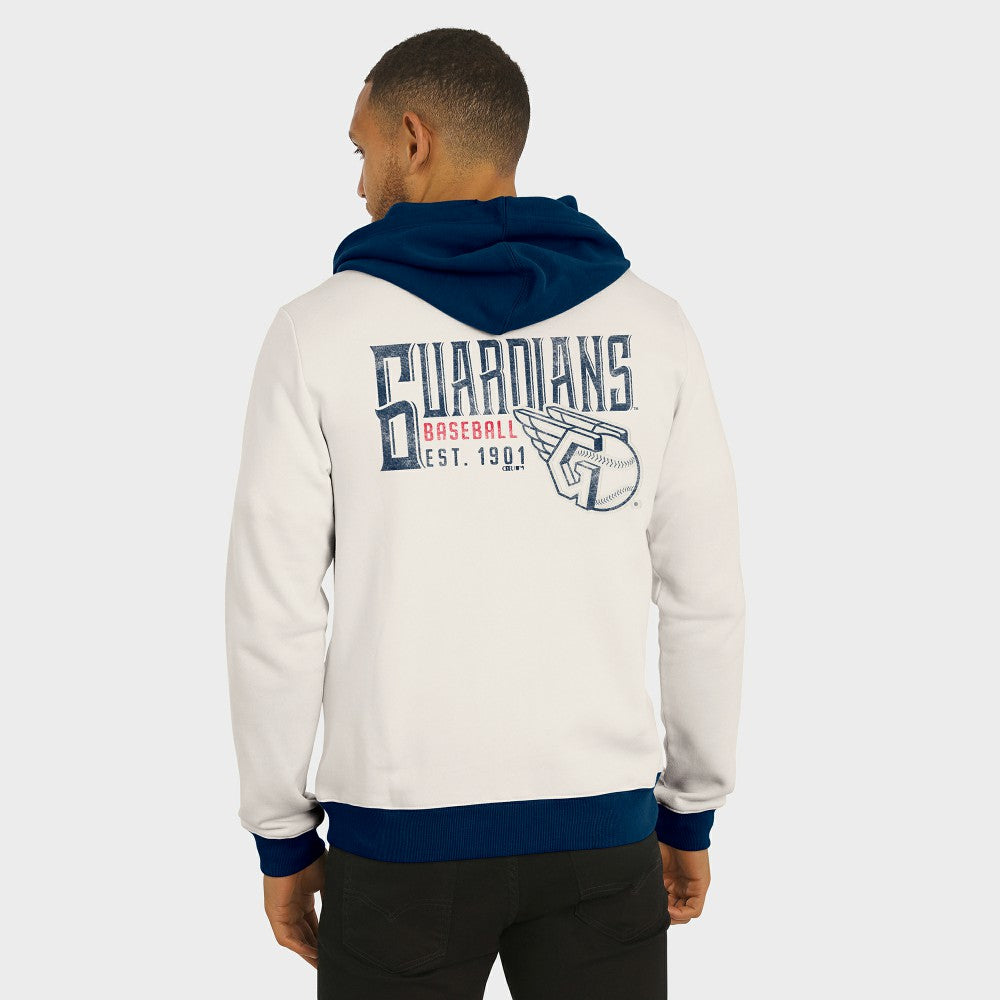 Cleveland Guardians Darius Rucker Collection by Fanatics Men's Polar Fleece Full-Zip Hoodie - Cream Hoodies