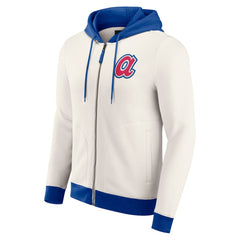 Atlanta Braves Darius Rucker Collection by Fanatics Men's Polar Fleece Full-Zip Hoodie - Cream Hoodies