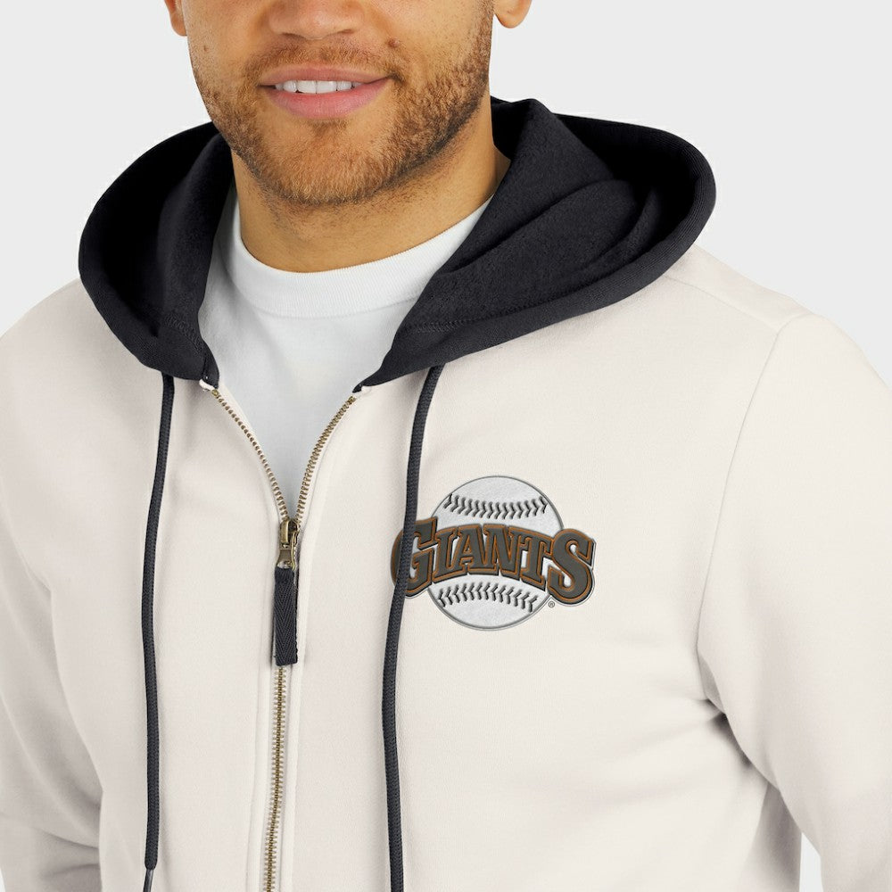 San Francisco Giants Darius Rucker Collection by Fanatics Men's Polar Fleece Full-Zip Hoodie - Cream Hoodies