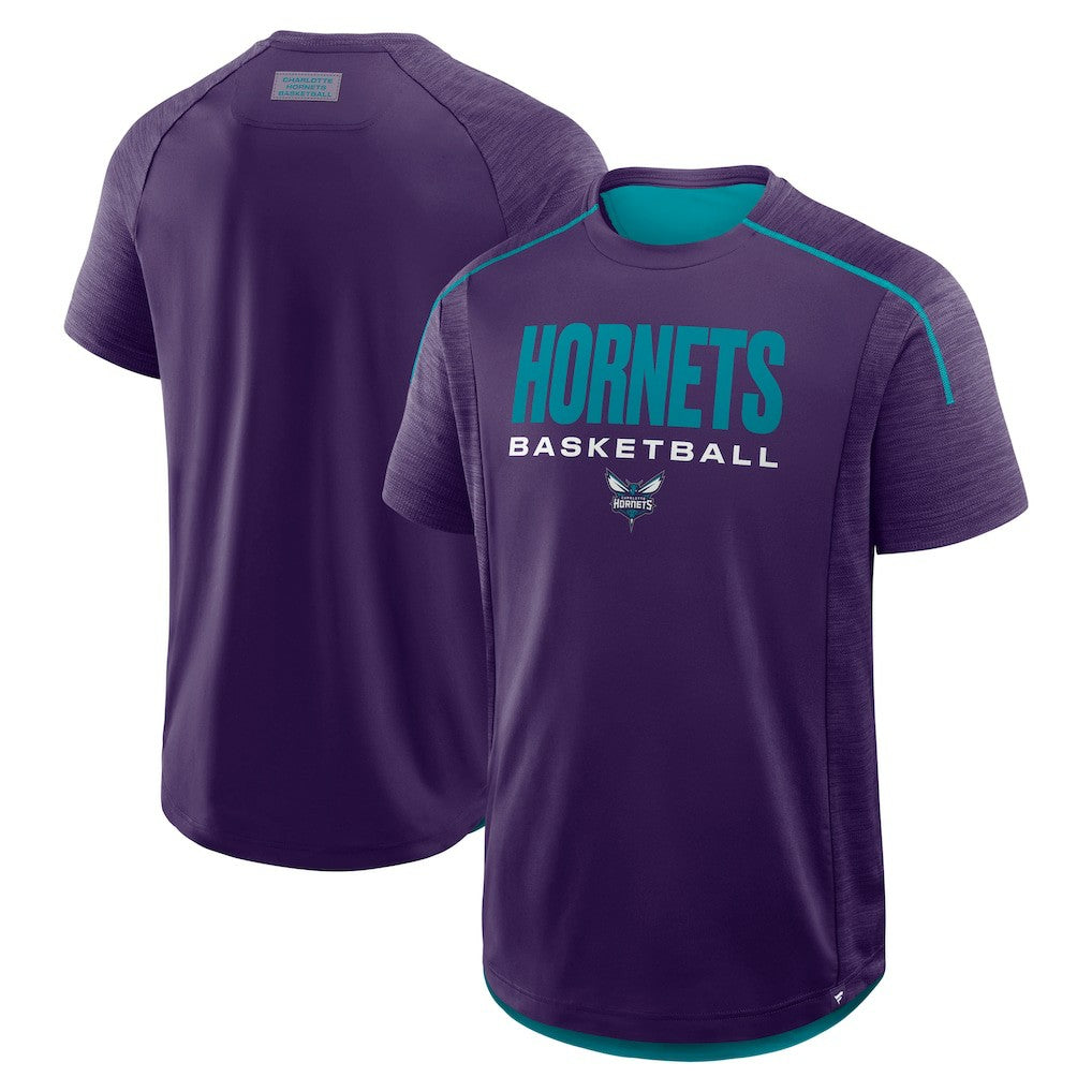 Charlotte Hornets Inbound Pass Play Practice T-Shirt Purple