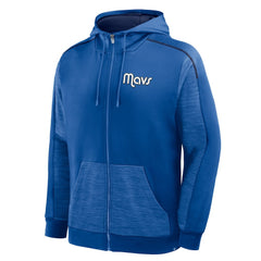 Dallas Mavericks Back Door Cut Play Defender Full-Zip Hoodie Blue