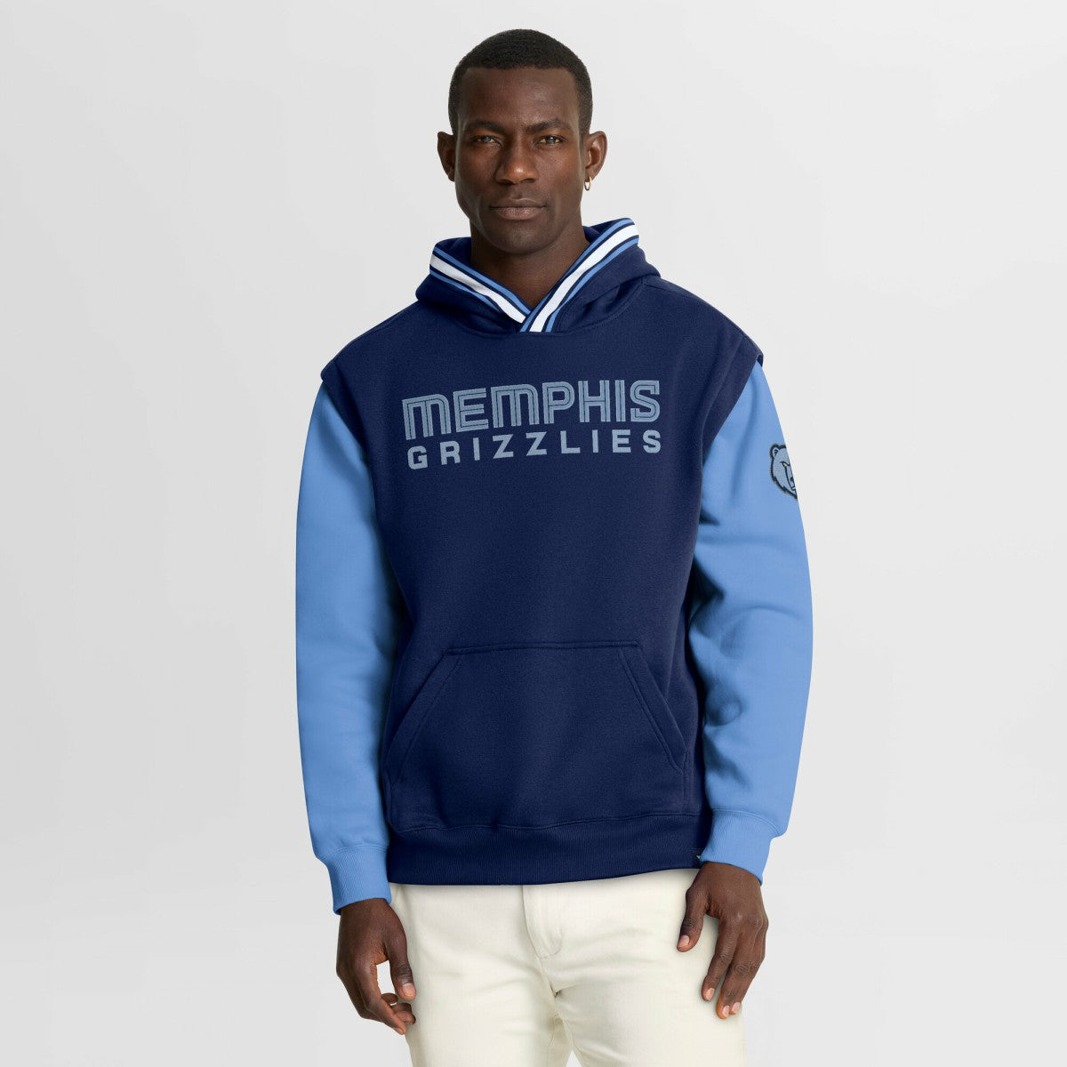 Memphis Grizzlies Half Court Shot Clock Fastbreak Hoodie Navy/Blue