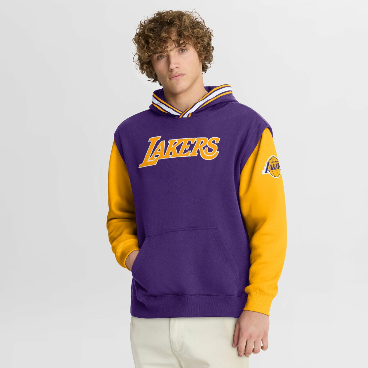 Los Angeles Lakers Half Court Shot Clock Fastbreak Hoodie Purple/Gold