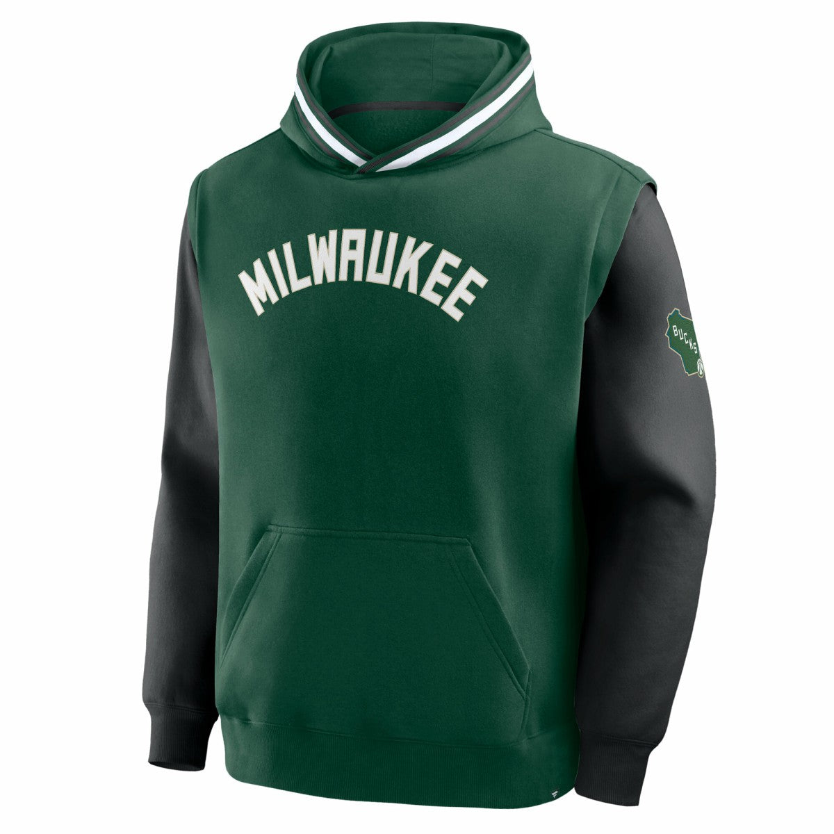 Milwaukee Bucks Half Court Shot Clock Fastbreak Hoodie Hunter Green/Black