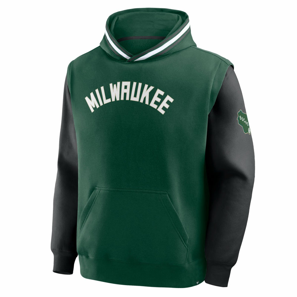 Milwaukee Bucks Half Court Shot Clock Fastbreak Hoodie Hunter Green/Black