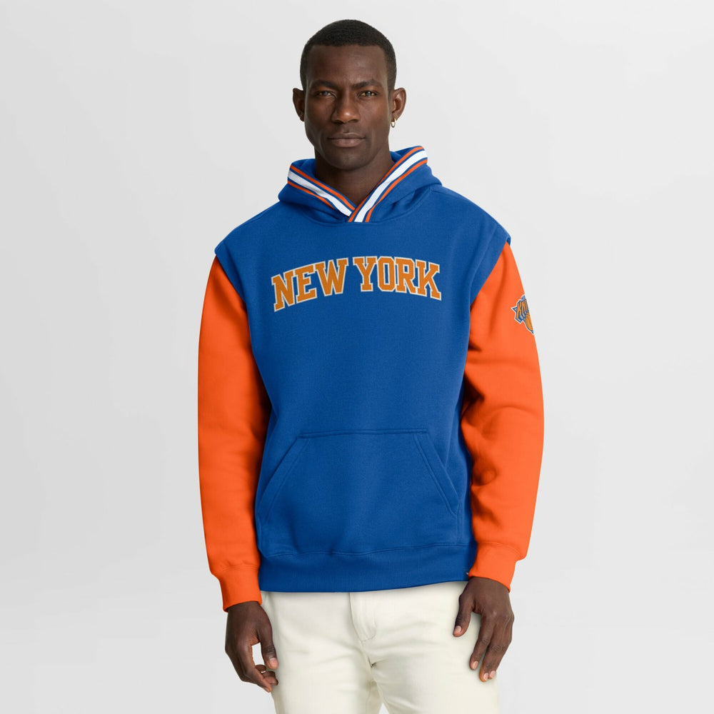 New York Knicks Half Court Shot Clock Fastbreak Hoodie Blue/Orange