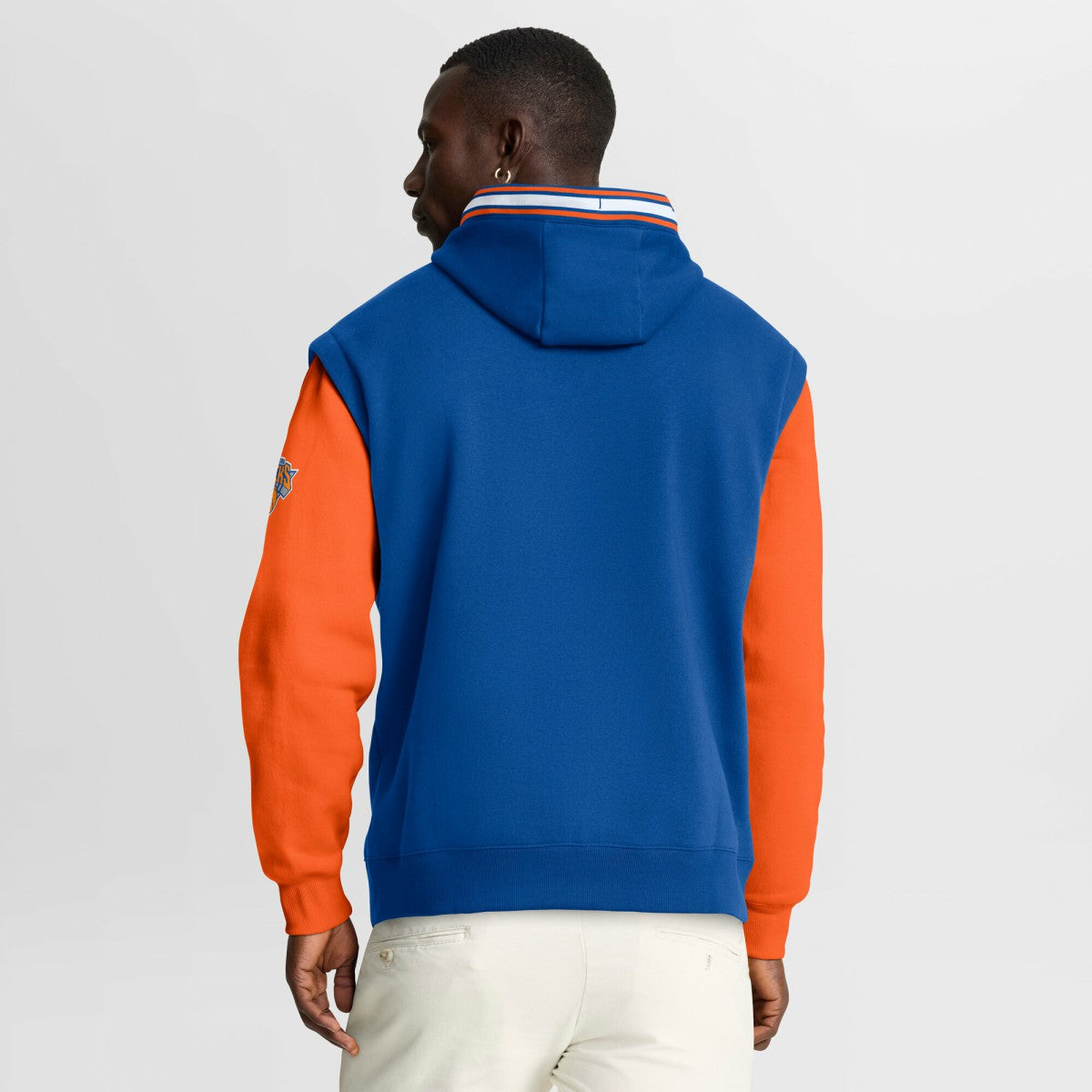 New York Knicks Half Court Shot Clock Fastbreak Hoodie Blue/Orange
