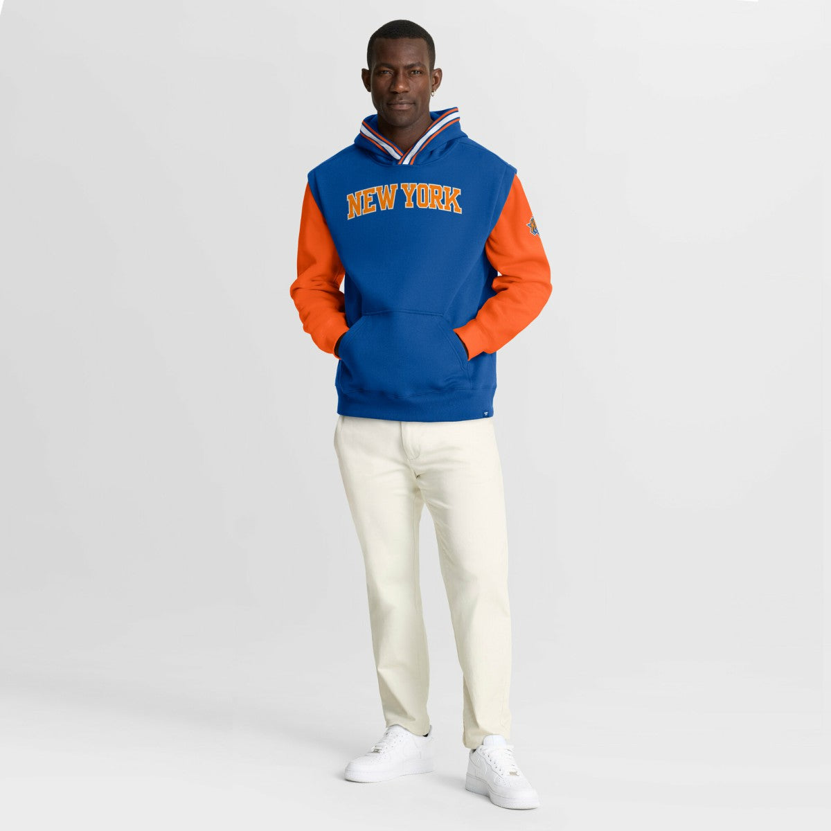 New York Knicks Half Court Shot Clock Fastbreak Hoodie Blue/Orange