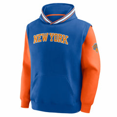 New York Knicks Half Court Shot Clock Fastbreak Hoodie Blue/Orange