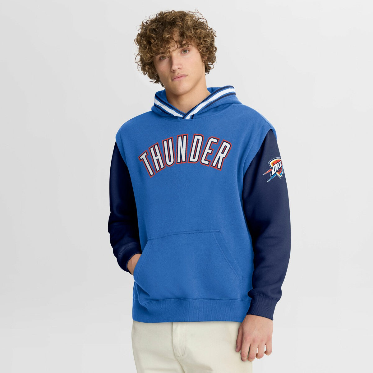 Oklahoma City Thunder Half Court Shot Clock Fastbreak Hoodie Blue/Navy