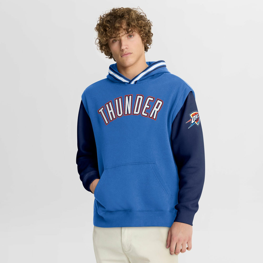 Oklahoma City Thunder Half Court Shot Clock Fastbreak Hoodie Blue/Navy