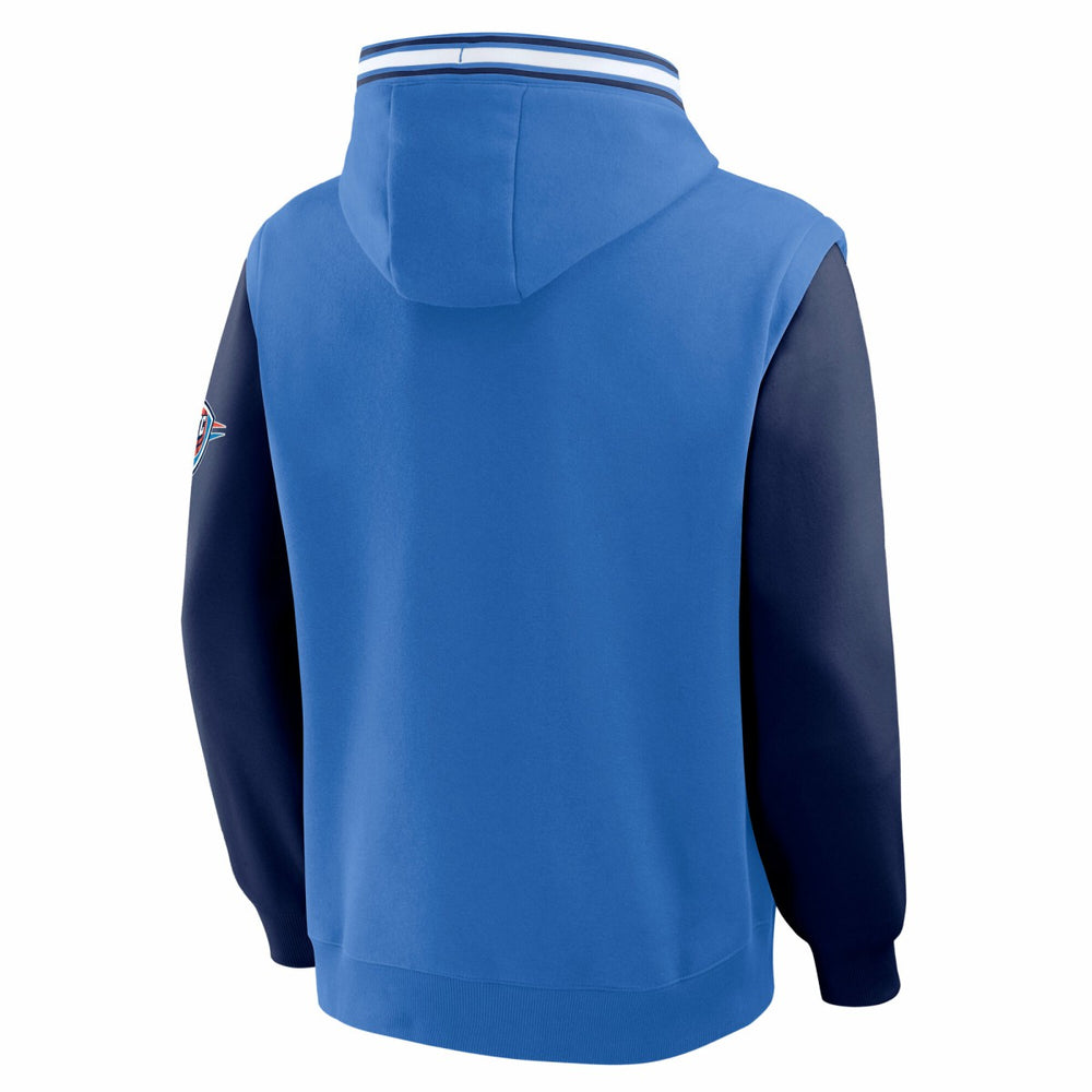 Oklahoma City Thunder Half Court Shot Clock Fastbreak Hoodie Blue/Navy