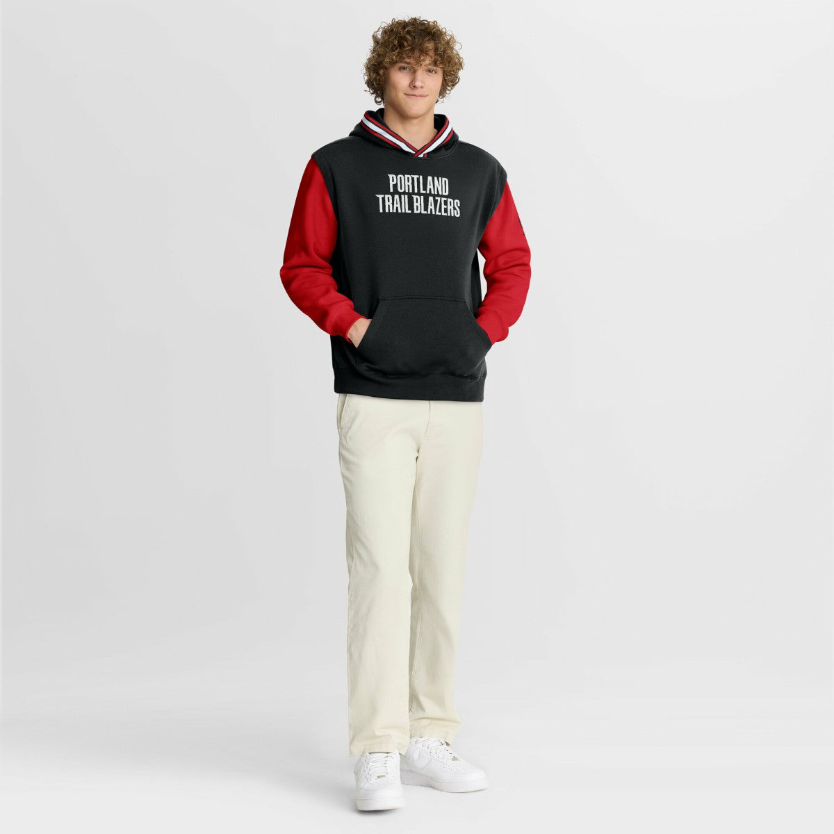 Portland Trail Blazers Half Court Shot Clock Fastbreak Hoodie Black/Red