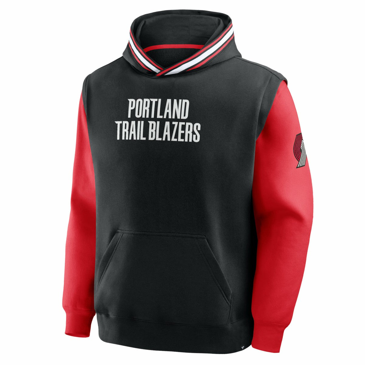 Portland Trail Blazers Half Court Shot Clock Fastbreak Hoodie Black/Red