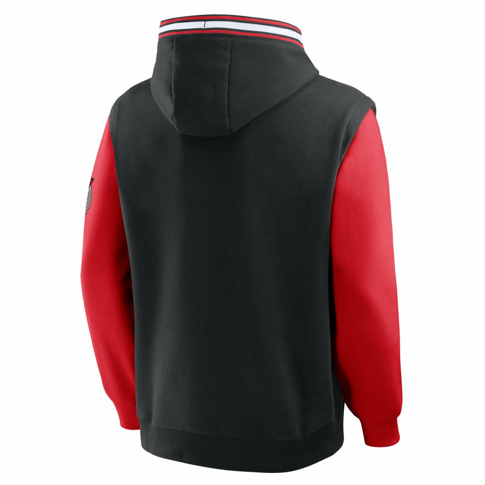 Portland Trail Blazers Half Court Shot Clock Fastbreak Hoodie Black/Red
