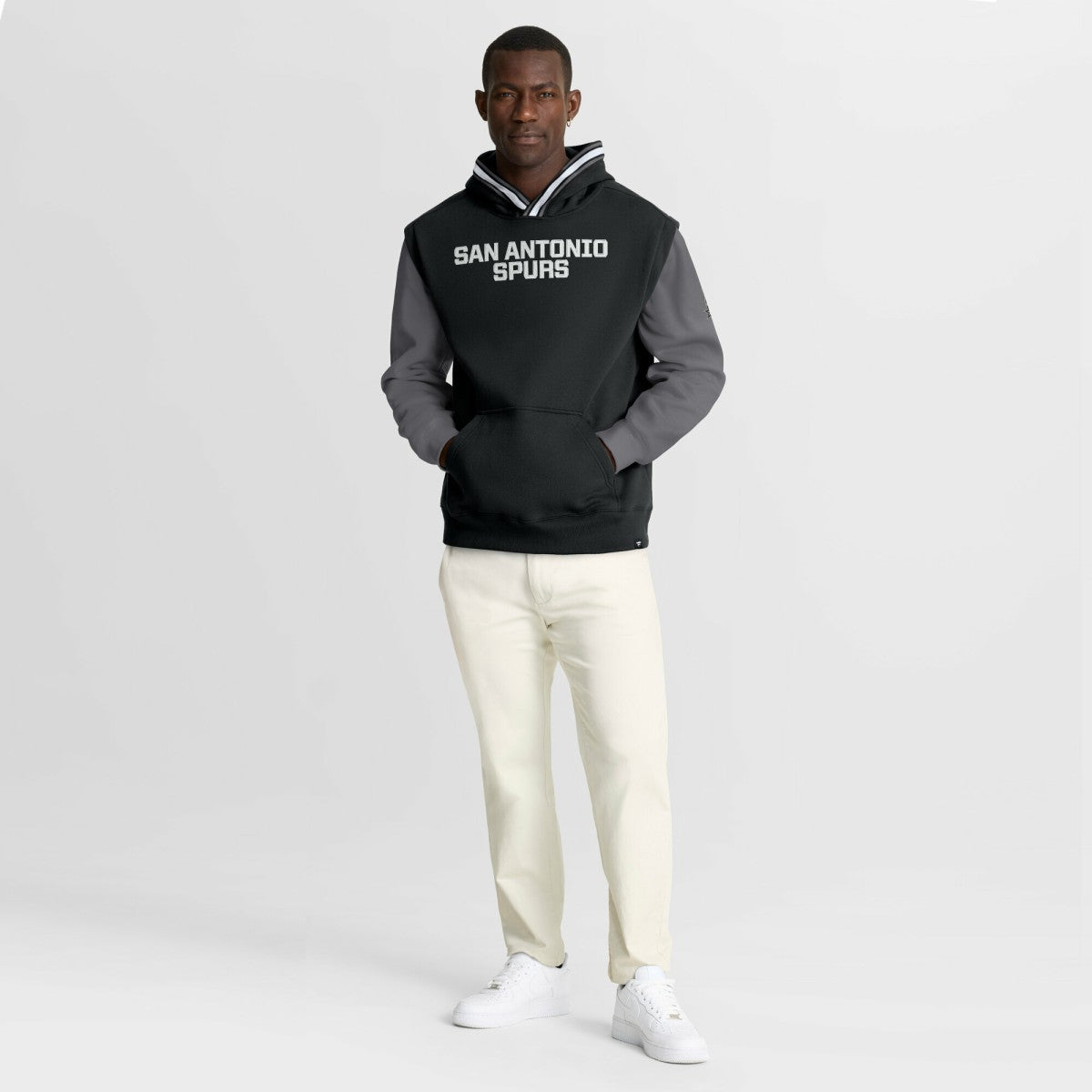 San Antonio Spurs Half Court Shot Clock Fastbreak Hoodie Black/Gray