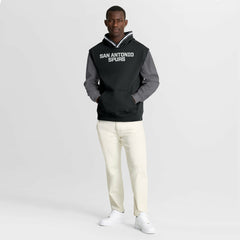 San Antonio Spurs Half Court Shot Clock Fastbreak Hoodie Black/Gray