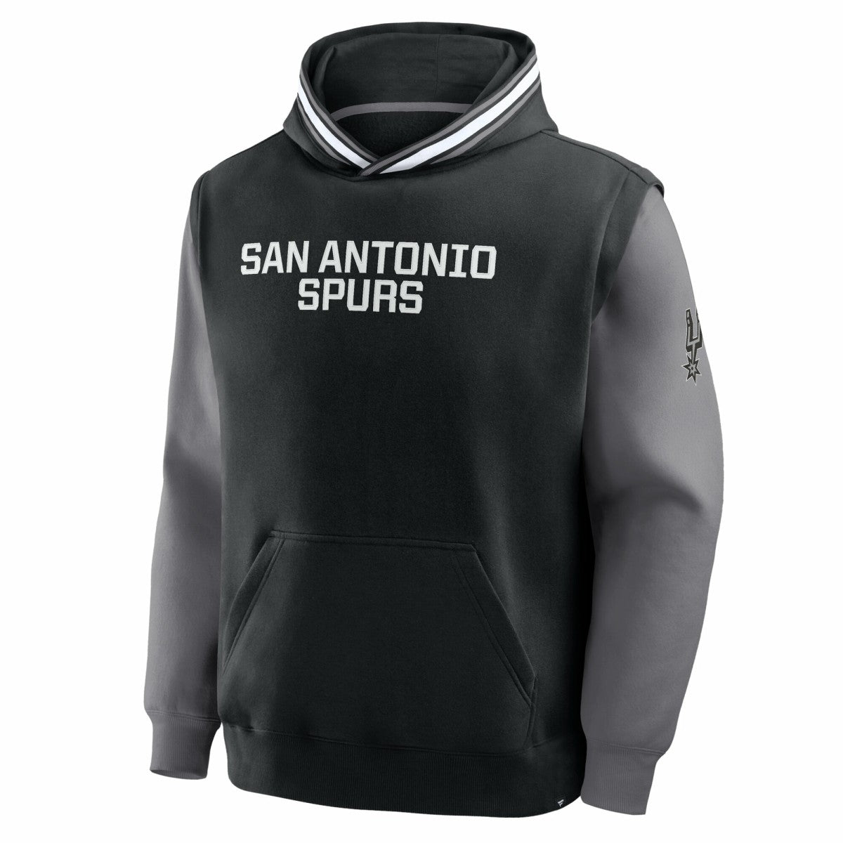 San Antonio Spurs Half Court Shot Clock Fastbreak Hoodie Black/Gray