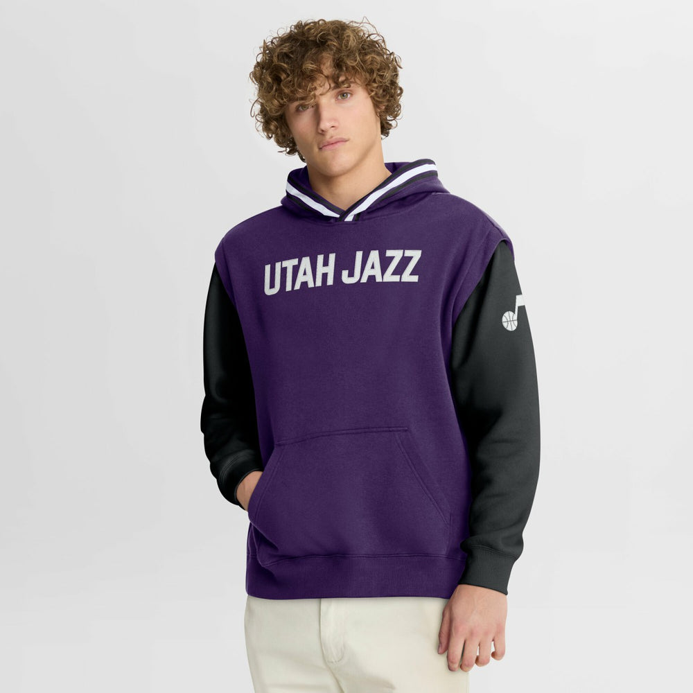 Utah Jazz Half Court Shot Clock Fastbreak Hoodie Purple/Black