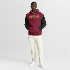 Cleveland Cavaliers Half Court Shot Clock Fastbreak Hoodie Wine/Black