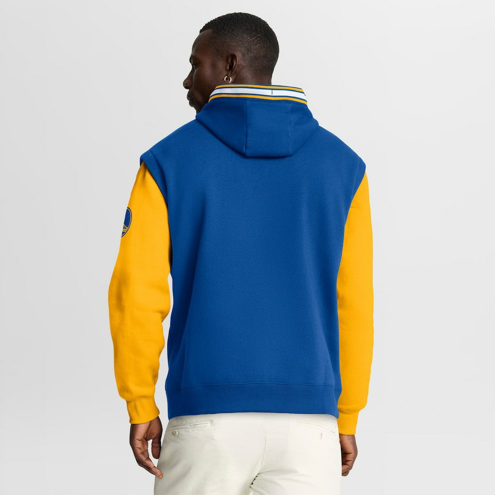 Golden State Warriors Half Court Shot Clock Fastbreak Hoodie Royal/Gold