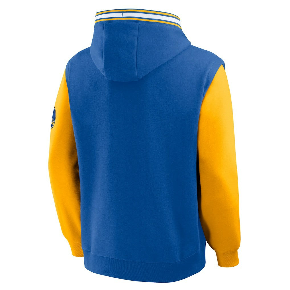 Golden State Warriors Half Court Shot Clock Fastbreak Hoodie Royal/Gold