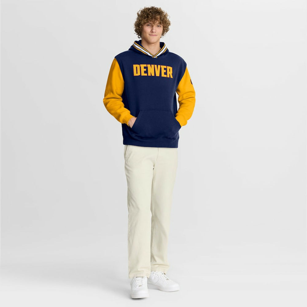Denver Nuggets Half Court Shot Clock Fastbreak Hoodie Navy/Gold