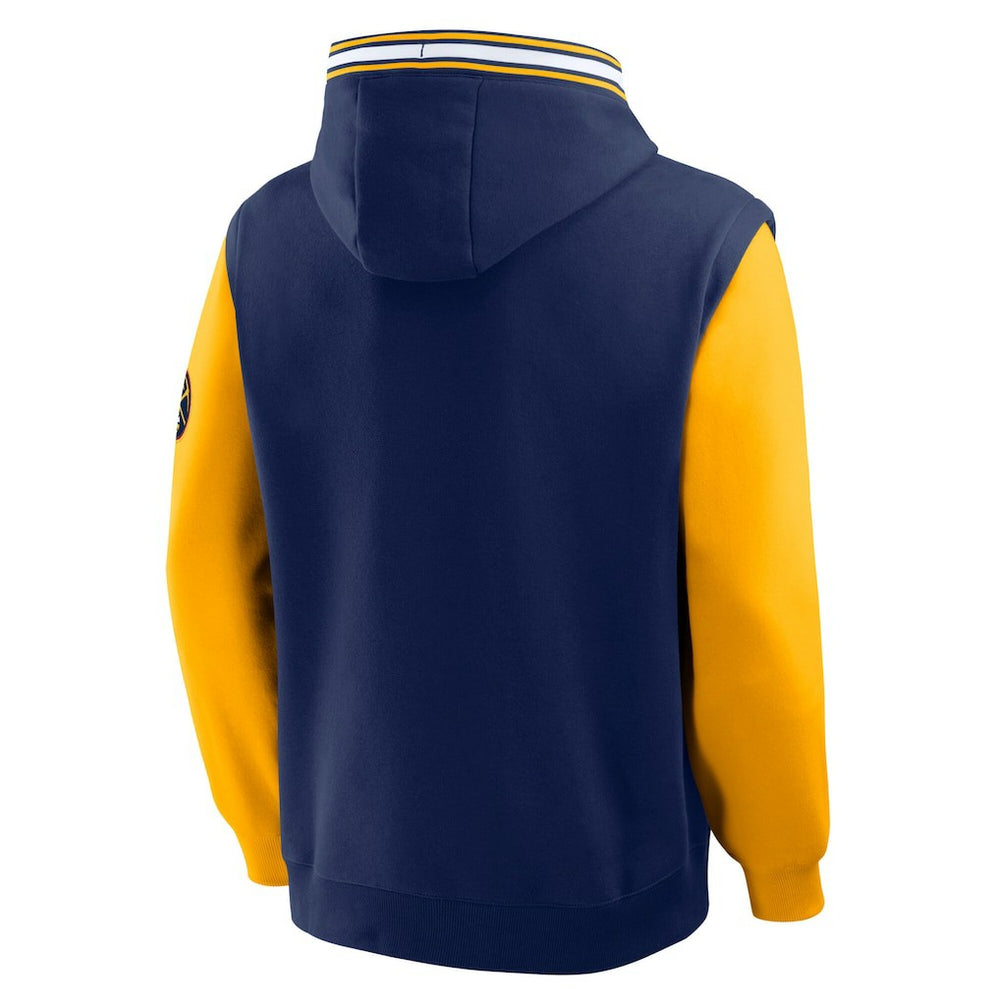 Denver Nuggets Half Court Shot Clock Fastbreak Hoodie Navy/Gold