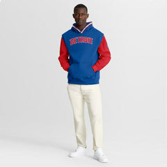 Detroit Pistons Half Court Shot Clock Fastbreak Hoodie Blue/Red