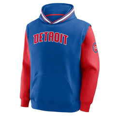 Detroit Pistons Half Court Shot Clock Fastbreak Hoodie Blue/Red