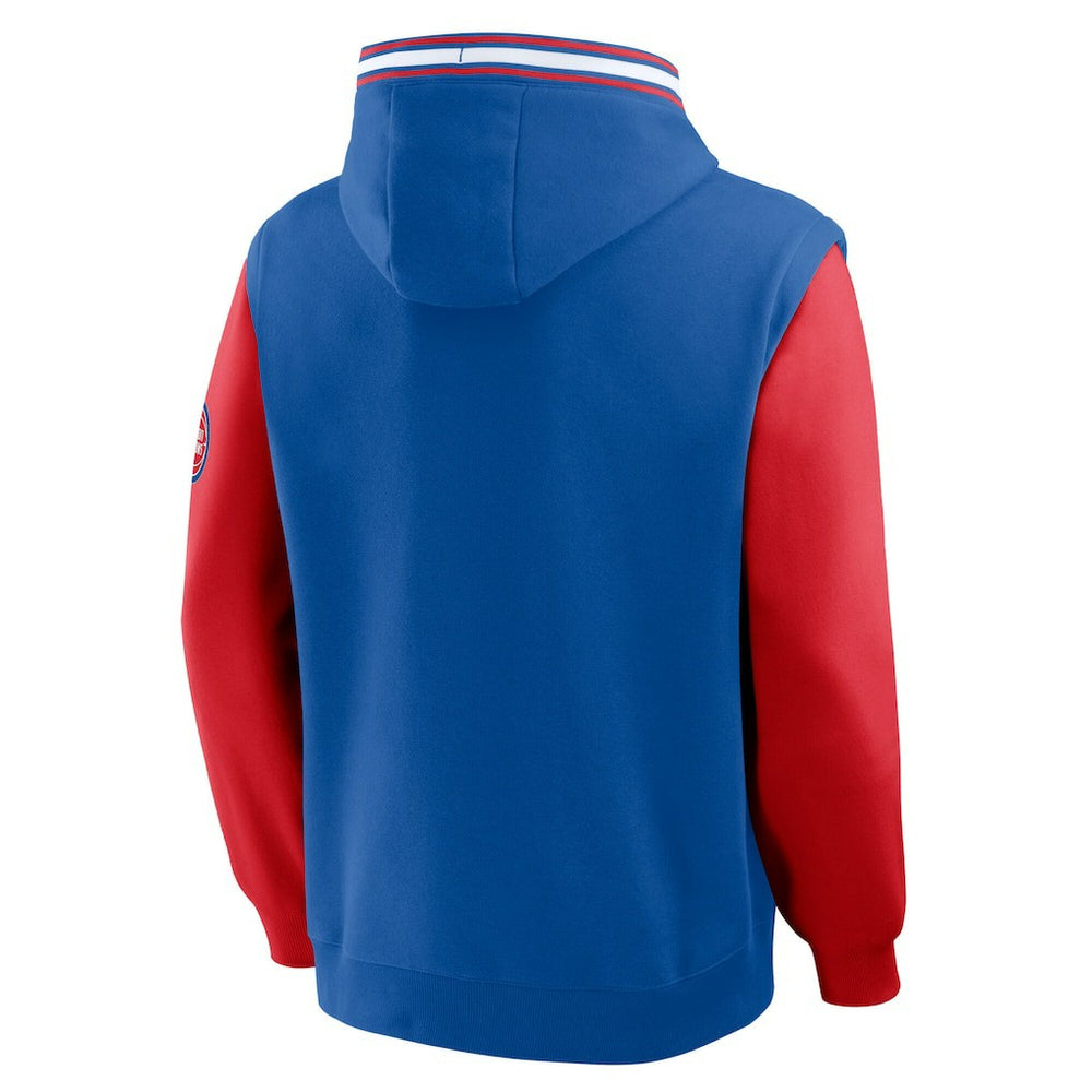 Detroit Pistons Half Court Shot Clock Fastbreak Hoodie Blue/Red