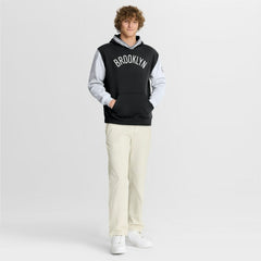 Brooklyn Nets Half Court Shot Clock Fastbreak Hoodie Black/White