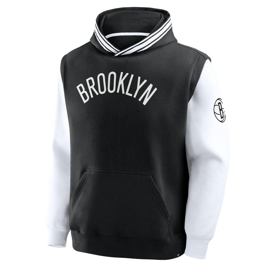 Brooklyn Nets Half Court Shot Clock Fastbreak Hoodie Black/White