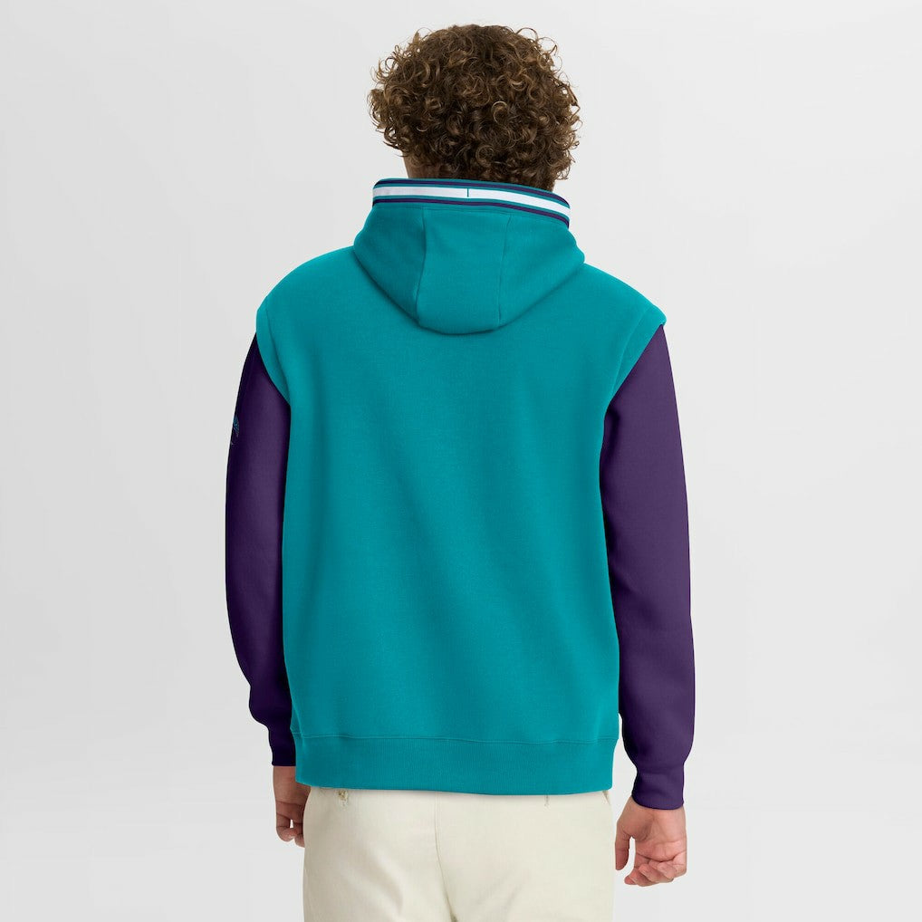 Charlotte Hornets Half Court Shot Clock Fastbreak Hoodie Teal/Purple