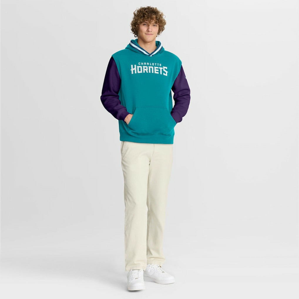Charlotte Hornets Half Court Shot Clock Fastbreak Hoodie Teal/Purple