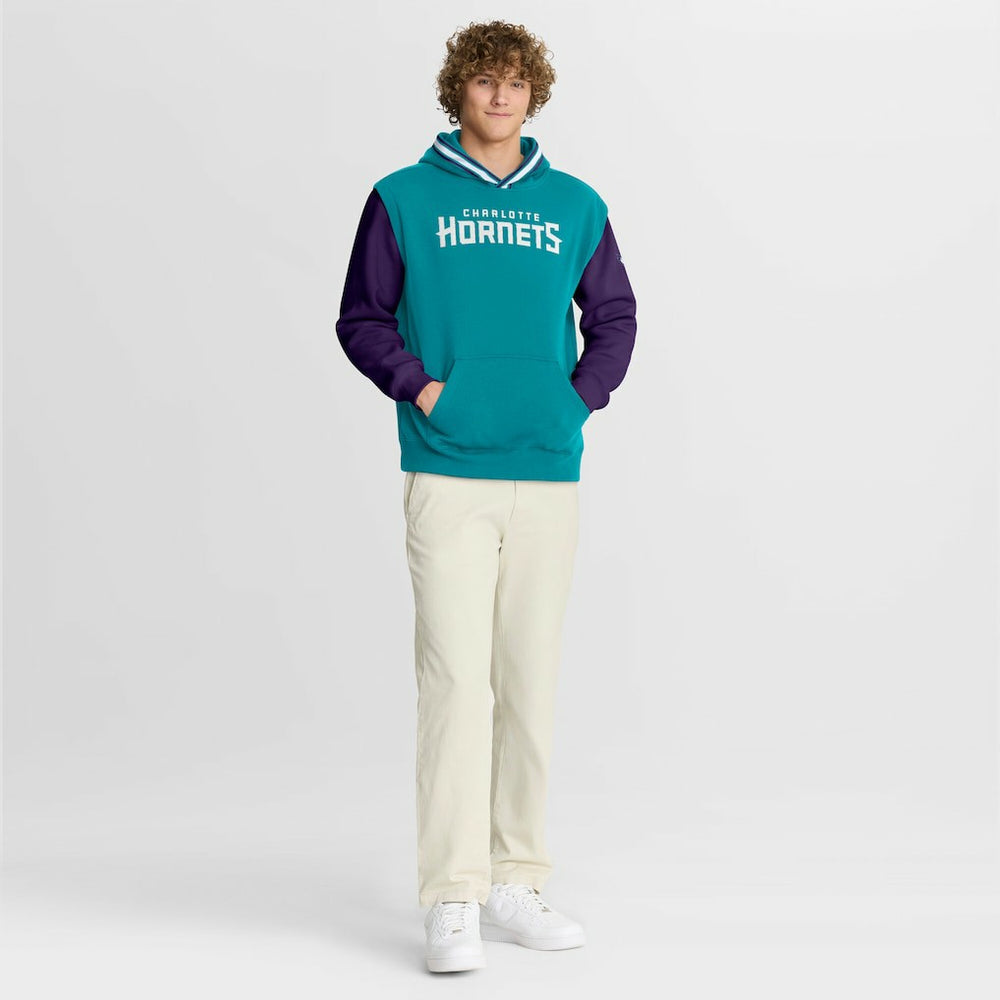 Charlotte Hornets Half Court Shot Clock Fastbreak Hoodie Teal/Purple