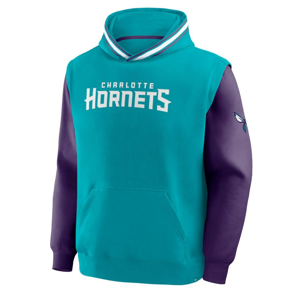 Charlotte Hornets Half Court Shot Clock Fastbreak Hoodie Teal/Purple