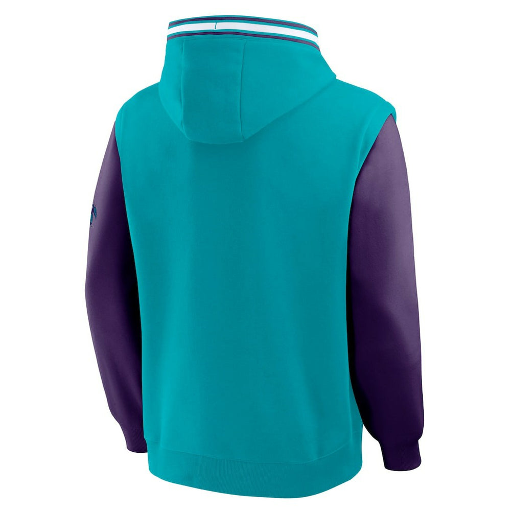 Charlotte Hornets Half Court Shot Clock Fastbreak Hoodie Teal/Purple