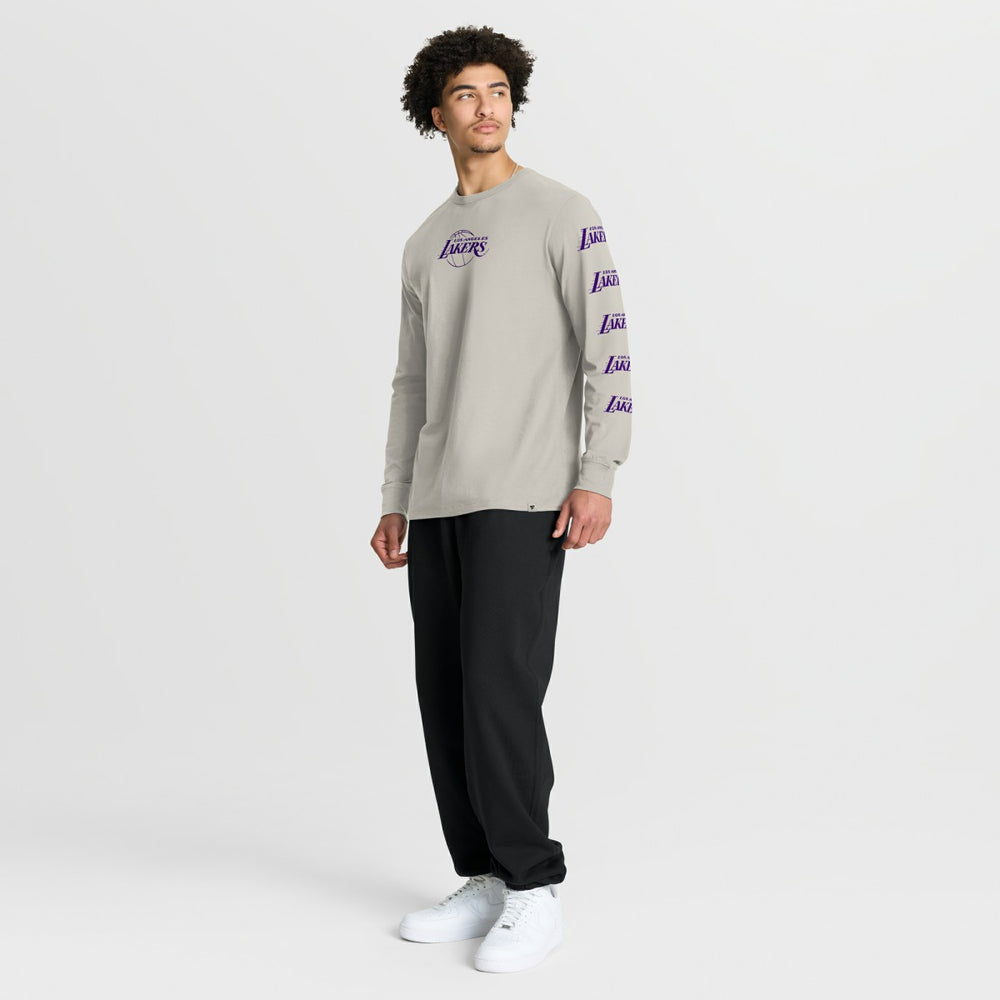Los Angeles Lakers Crossover Collection Ball Screen Action Premium Long Sleeve T-Shirt Cream