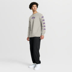 Los Angeles Lakers Crossover Collection Ball Screen Action Premium Long Sleeve T-Shirt Cream