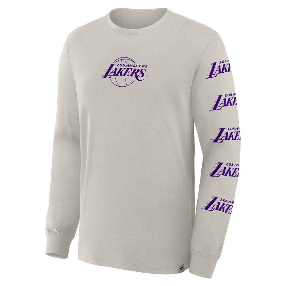 Los Angeles Lakers Crossover Collection Ball Screen Action Premium Long Sleeve T-Shirt Cream