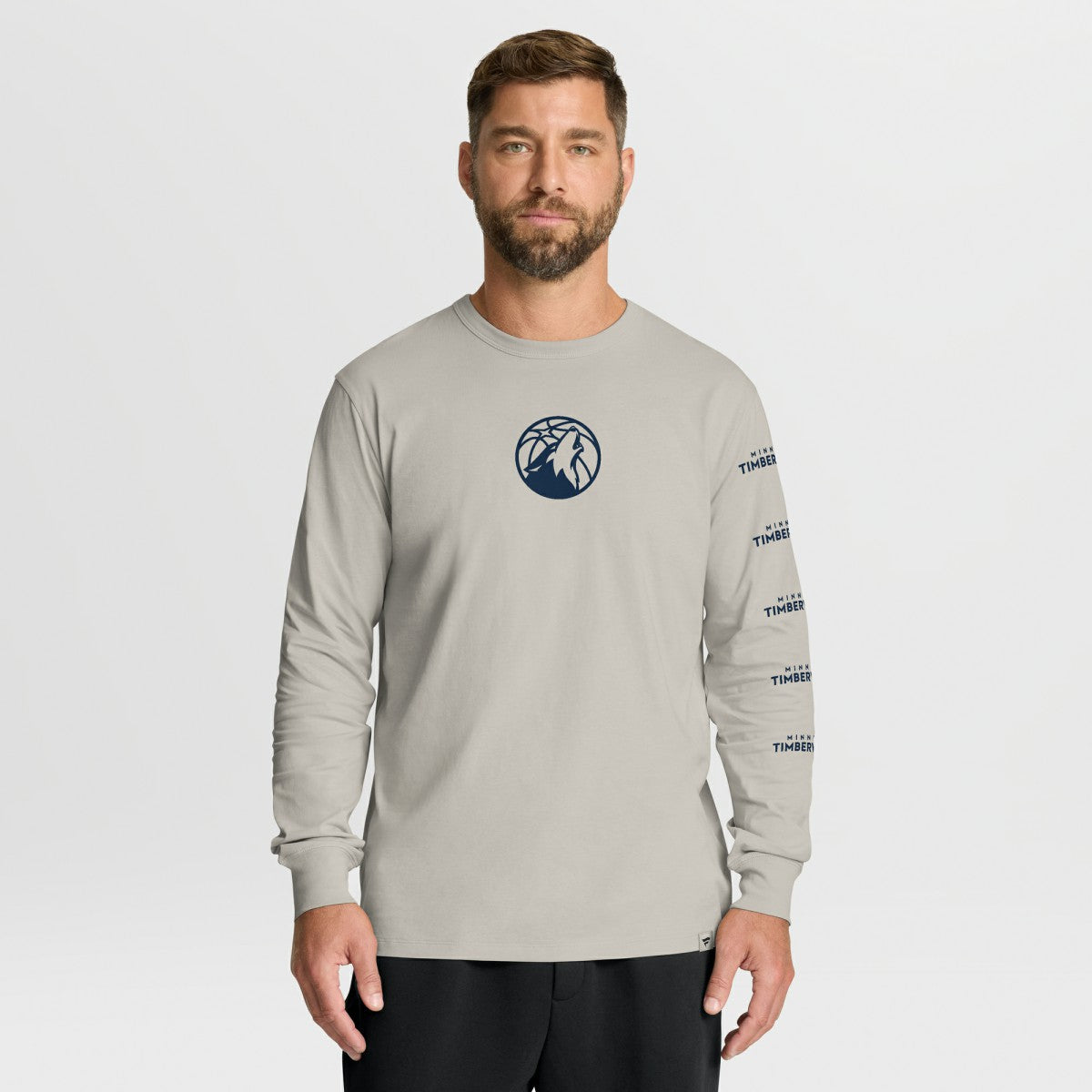 Minnesota Timberwolves Crossover Collection Ball Screen Action Premium Long Sleeve T-Shirt Cream