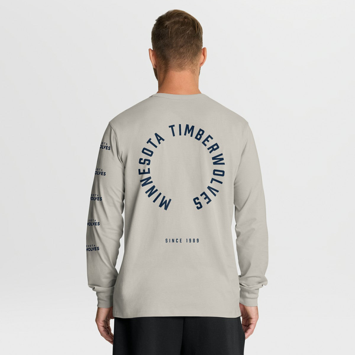 Minnesota Timberwolves Crossover Collection Ball Screen Action Premium Long Sleeve T-Shirt Cream