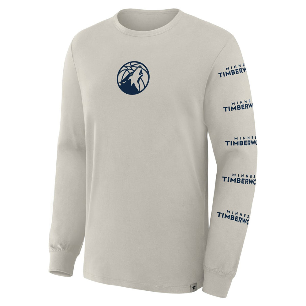 Minnesota Timberwolves Crossover Collection Ball Screen Action Premium Long Sleeve T-Shirt Cream