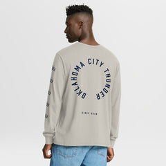 Oklahoma City Thunder Crossover Collection Ball Screen Action Premium Long Sleeve T-Shirt Cream