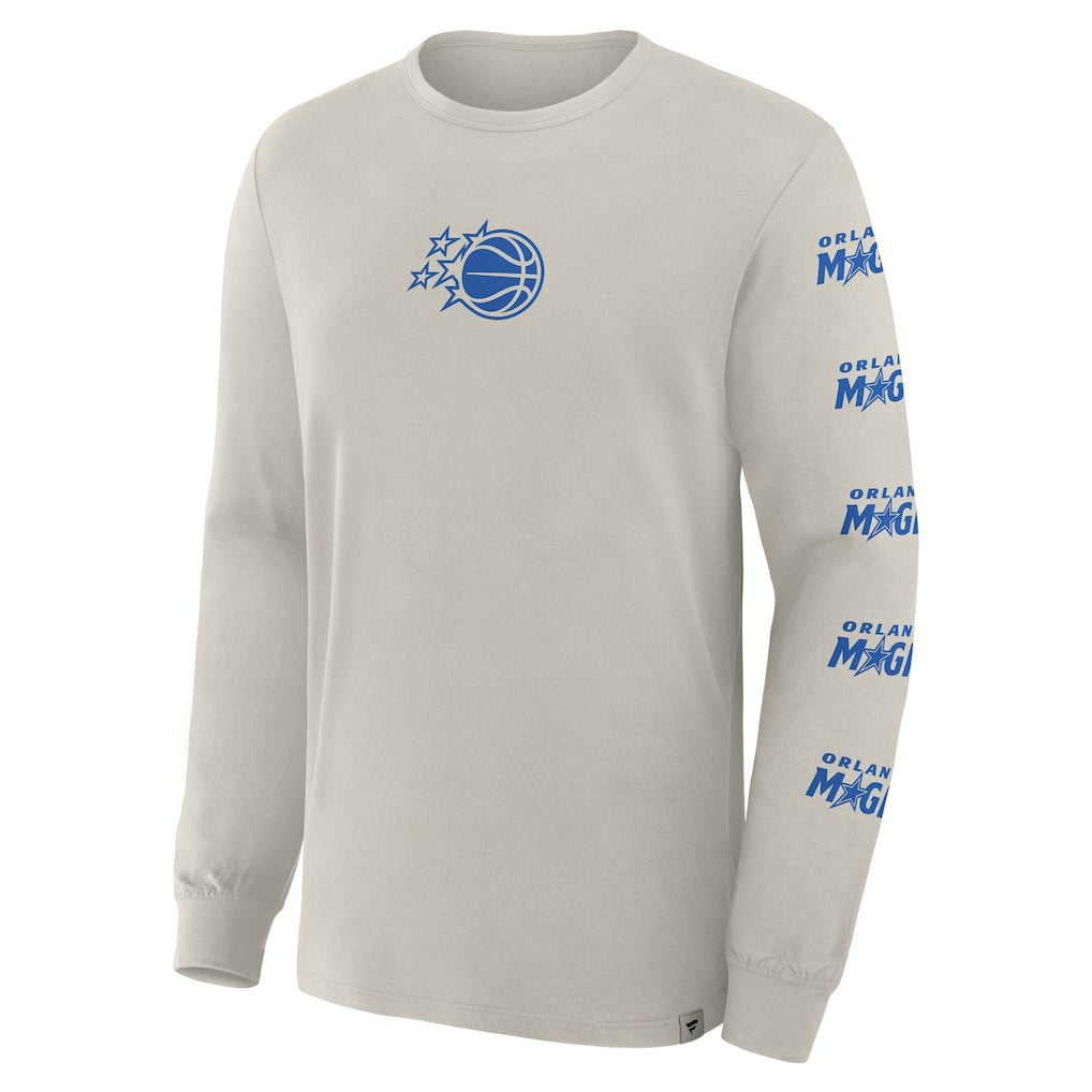 Orlando Magic Crossover Collection Ball Screen Action Premium Long Sleeve T-Shirt Cream