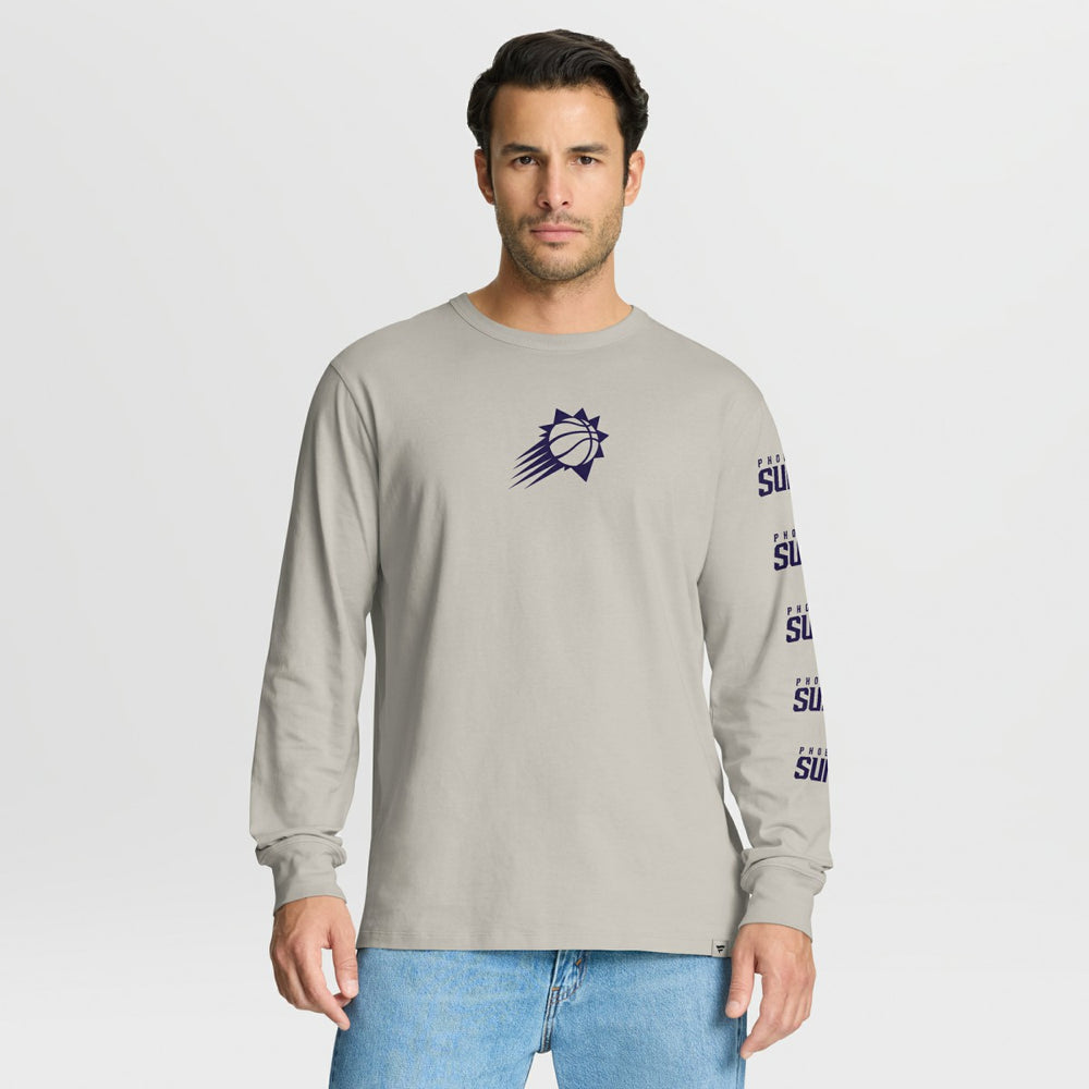 Phoenix Suns Crossover Collection Ball Screen Action Premium Long Sleeve T-Shirt Cream
