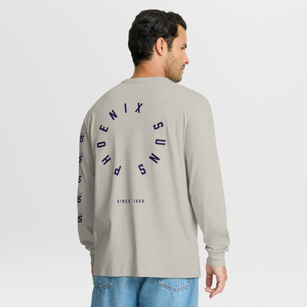Phoenix Suns Crossover Collection Ball Screen Action Premium Long Sleeve T-Shirt Cream