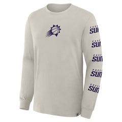Phoenix Suns Crossover Collection Ball Screen Action Premium Long Sleeve T-Shirt Cream